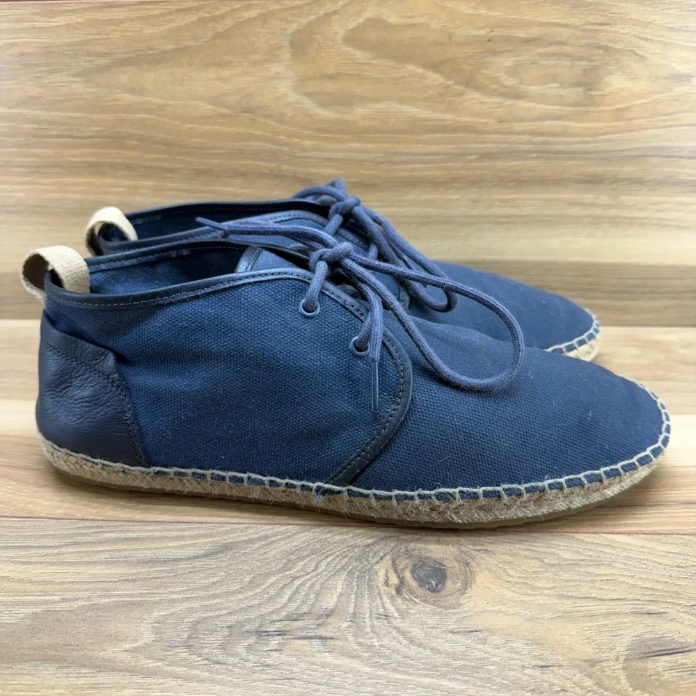 UGG Neumel Chukka Espadrille Mens 11 Navy Blue Canvas Boots